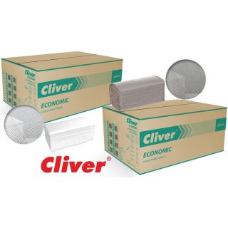 Ręczniki składane Cliver Economic V-Fold 1w makulatura białe (20x200) Cliver
