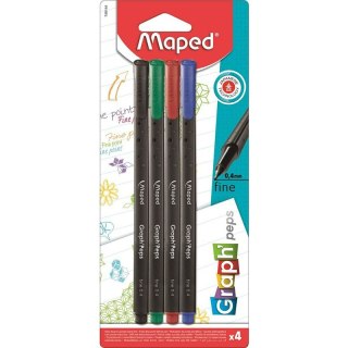 Cienkopisy Maped Graph'Peps 0.4mm 4 kolory Maped