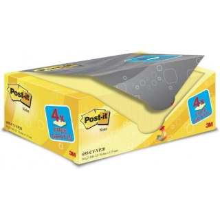 Karteczki Post-it 76x127mm (655CY-VP20) żółte (20x100) Post-it
