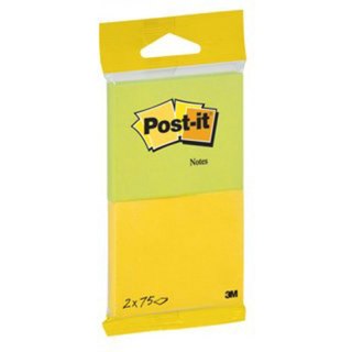 Karteczki Post-it 76x63.5mm (6720-YG) żółto-zielone (2x75) Post-it