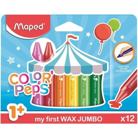 Kredki świecowe Maped Color'Peps Jumbo Early Age 12 kolorów Maped Kredki świecowe Maped Color'Peps Jumbo Early Age 12 kolorów Maped