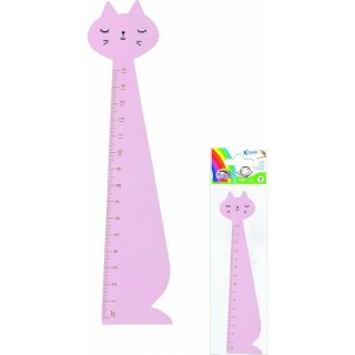 Linijka drewniana Fiorello 15cm kot rózowy FIORELLO