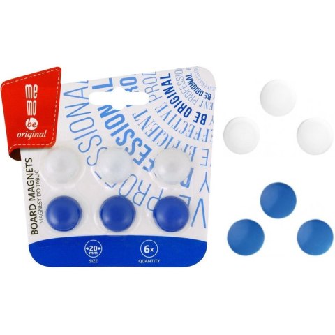 Magnesy do tablic MemoBe śr.20mm (6) MemoBe Magnesy do tablic MemoBe śr.20mm (6) MemoBe
