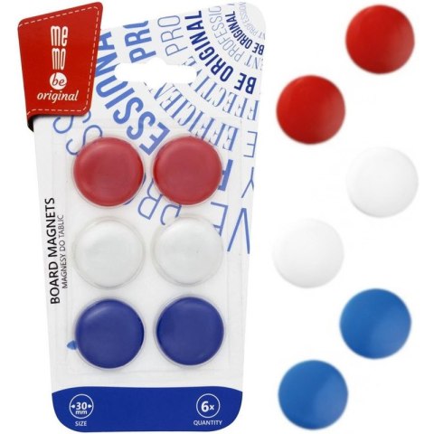 Magnesy do tablic MemoBe śr.30mm (6) MemoBe Magnesy do tablic MemoBe śr.30mm (6) MemoBe