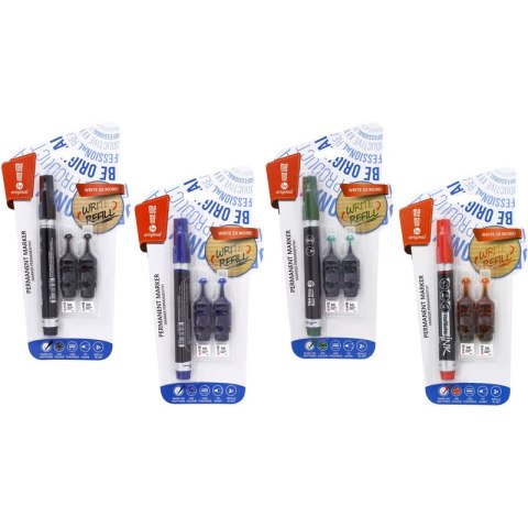 Marker permanentny MemoBe (+ 2 tusze) zielony MemoBe Marker permanentny MemoBe (+ 2 tusze) zielony MemoBe