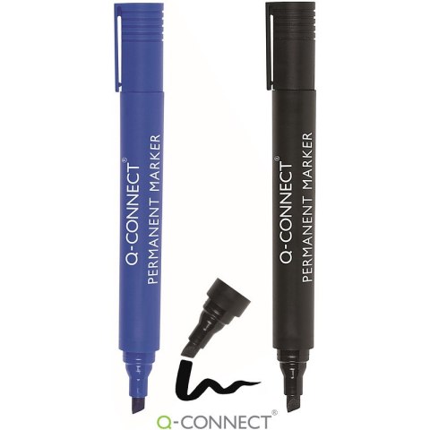 Marker permanentny Q-Connect 3-5mm ścięty niebieski Q-CONNECT