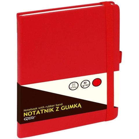 Notatnik Grand A5/80k kratka czerwony Grand Notatnik Grand A5/80k kratka czerwony Grand