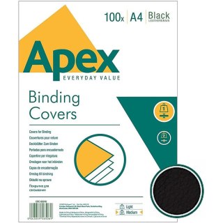 OKŁADKI DO BINDOWNICY APEX A4 SKÓROPODOBNE CZARNE (100) APEX