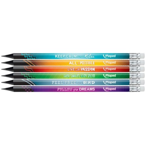 Ołówek Maped Black'Peps Energy HB z gumką Maped Ołówek Maped Black'Peps Energy HB z gumką Maped