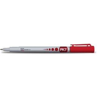 PIÓRO KULKOWE RYSTOR PK7 0.7mm CZERWONE Rystor