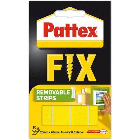 Paski montażowe Pattex Fix 20x40mm usuwalne (10) Pattex Paski montażowe Pattex Fix 20x40mm usuwalne (10) Pattex
