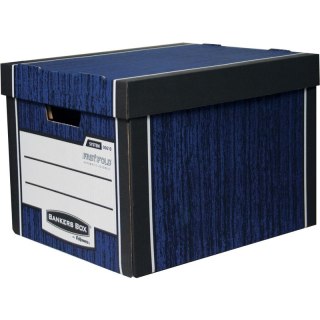 Pudło Bankers Box Woodgrain 340x295x405mm niebieskie BANKERS BOX