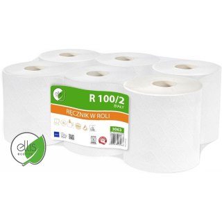 Ręcznik w rolce Ellis 100m 2w makulatura białe (6) Ellis