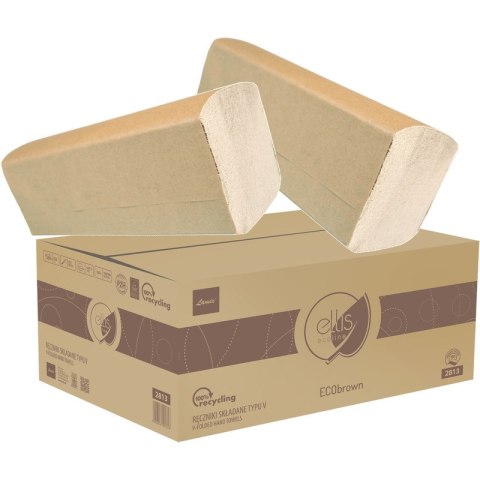 Ręczniki składane Ellis Ecobrown V-Fold 2w makulatura brązowe (20x150) Ellis Ręczniki składane Ellis Ecobrown V-Fold 2w makulatura brązowe (20x150) Ellis