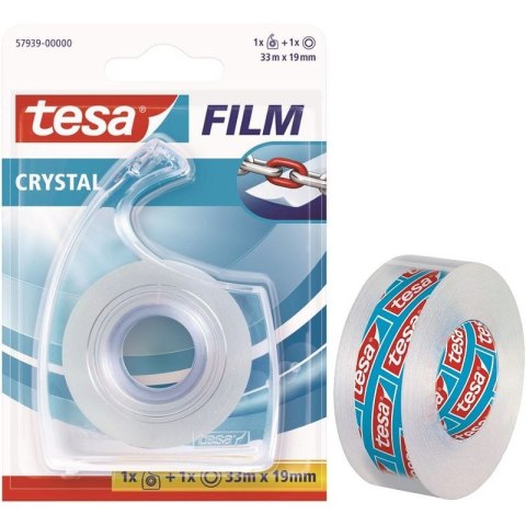 Taśma biurowa Tesa Film Crystal 19mm/33m + podajnik TESA Taśma biurowa Tesa Film Crystal 19mm/33m + podajnik TESA