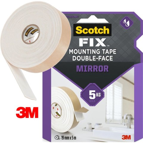 Taśma montażowa Scotch 19mm/5m biała Scotch Taśma montażowa Scotch 19mm/5m biała Scotch