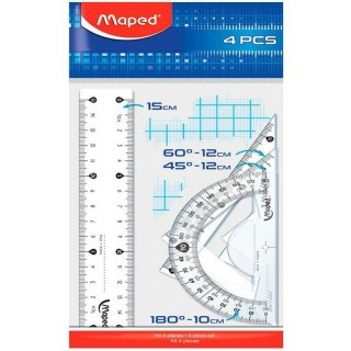 Zestaw Maped Start: linijka 15cm 2 ekierki kątomierz Maped