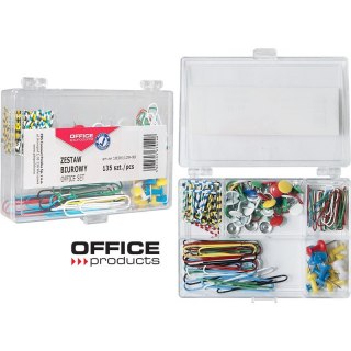 Zestaw biurowy Office Products: spinacze pinezki (135) Office Products