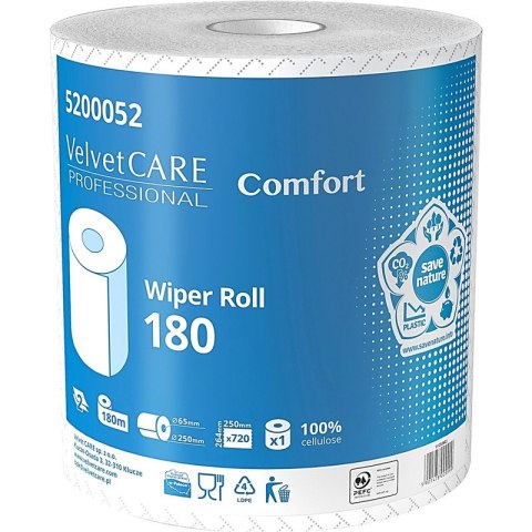 Czyściwo w rolce Velvet Care Professional 180m 2w celuloza białe VELVET CARE Czyściwo w rolce Velvet Care Professional 180m 2w celuloza białe VELVET CARE