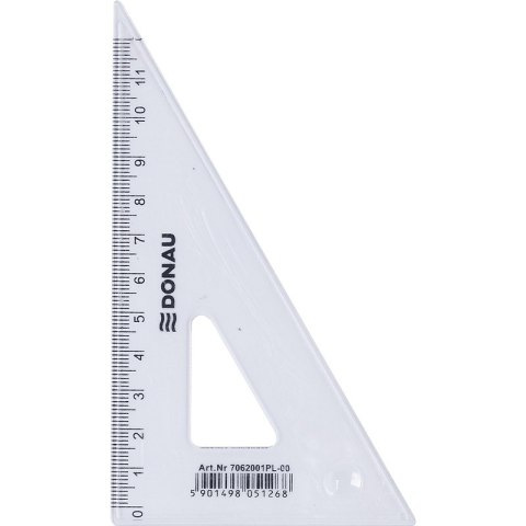 Ekierka plastikowa Donau 12cm 60° transparentna Donau Ekierka plastikowa Donau 12cm 60° transparentna Donau