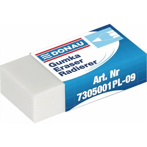 Gumka Donau 41x21x11mm biała Donau Gumka Donau 41x21x11mm biała Donau