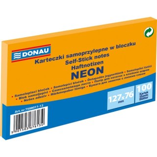Karteczki Donau 127x76mm neon pomarańczowe (100) Donau