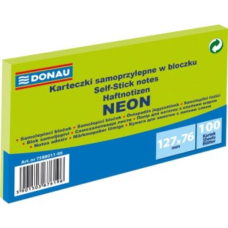 Karteczki Donau 127x76mm neon zielone (100) Donau