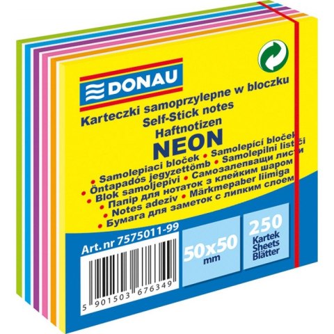 Karteczki Donau 50x50mm neon-pastel mix kolorów (250) Donau Karteczki Donau 50x50mm neon-pastel mix kolorów (250) Donau