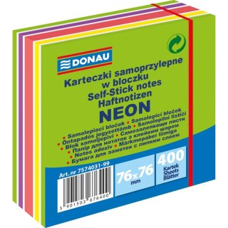 Karteczki Donau 76x76mm neon mix kolorów (400) Donau