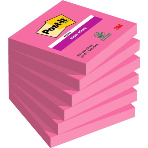 Karteczki Post-it Super Sticky 76x76mm (654-6SS-PNK) fuksja (90) Post-it Karteczki Post-it Super Sticky 76x76mm (654-6SS-PNK) fuksja (90) Post-it