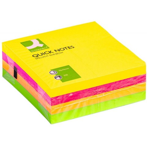 Karteczki Q-Connet Brilliant 76x76mm neon 4 kolory (4x80) Q-CONNECT Karteczki Q-Connet Brilliant 76x76mm neon 4 kolory (4x80) Q-CONNECT