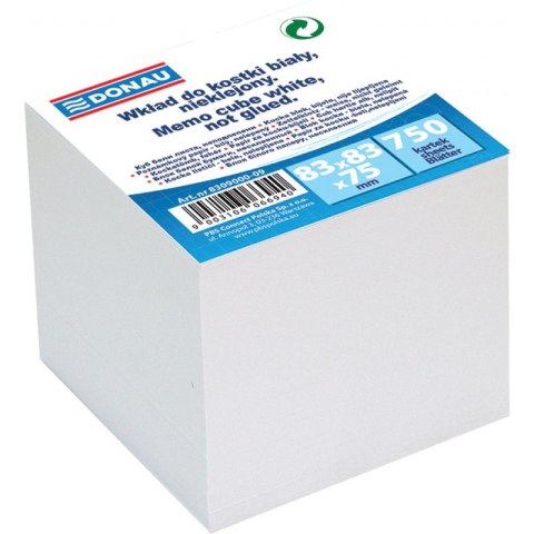 Kostka papierowa Donau 83x83x75mm nieklejona biała Donau