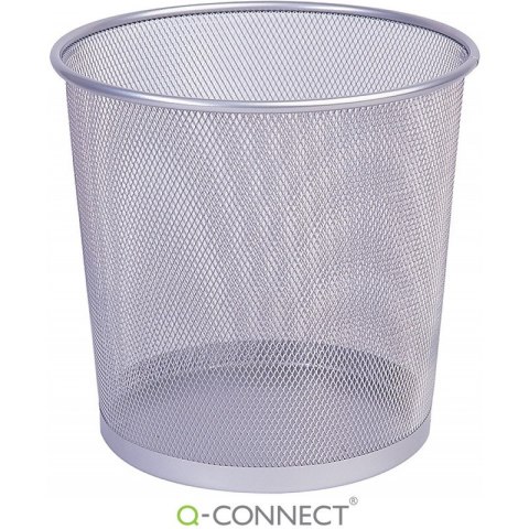 Kosz na śmieci Q-Connect 12L metalowy srebrny Q-CONNECT Kosz na śmieci Q-Connect 12L metalowy srebrny Q-CONNECT