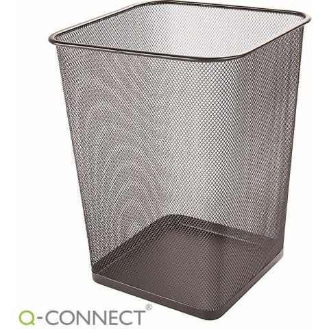 Kosz na śmieci Q-Connect 18L metalowy czarny Q-CONNECT Kosz na śmieci Q-Connect 18L metalowy czarny Q-CONNECT