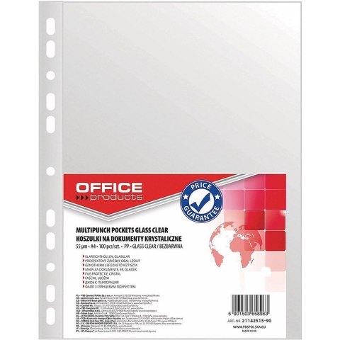 Koszulki Office Products A4/55µm krystaliczne (100) Office Products Koszulki Office Products A4/55µm krystaliczne (100) Office Products