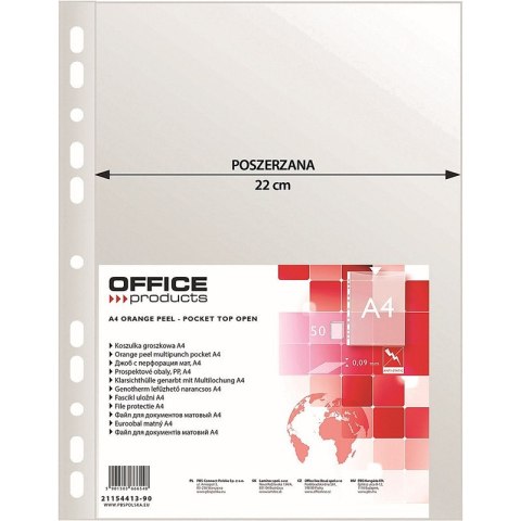 Koszulki Office Products A4/90µm poszerzane groszkowe (50) Office Products Koszulki Office Products A4/90µm poszerzane groszkowe (50) Office Products