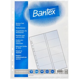 Koszulki na wizytówki Bantex 24x32cm/100µm krystaliczne (10) Bantex