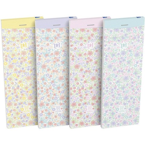 Lista zakupowa Oxford Floral 74x210mm/80k linia mix kolorów Oxford Lista zakupowa Oxford Floral 74x210mm/80k linia mix kolorów Oxford