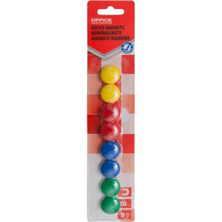 Magnesy do tablic Office Products śr.20mm mix kolorów (8) Office Products