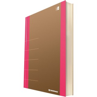 Notatnik Donau Life 165x230mm 80k kratka różowy Donau