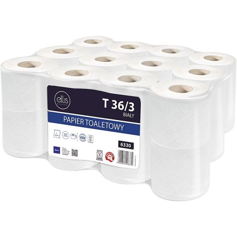 Papier toaletowy Ellis 36m 3w celuloza biały (24) Ellis Papier toaletowy Ellis 36m 3w celuloza biały (24) Ellis