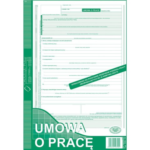 Umowa o pracę A4 (o+1k) Michalczyk i Prokop Umowa o pracę A4 (o+1k) Michalczyk i Prokop
