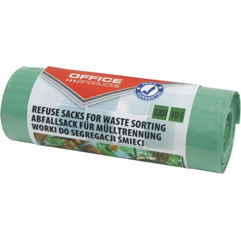 Worki na śmieci Office Products 120L LDPE zielone (10) Office Products Worki na śmieci Office Products 120L LDPE zielone (10) Office Products