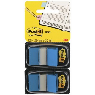 Zakładki Post-it 25.4x43.2mm niebieskie (2x50) Post-it