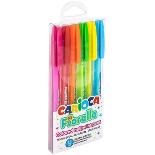 Długopisy Carioca Fiorella 6 kolorów CARIOCA