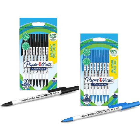 Długopisy Paper Mate Kilometrico M 1.0mm czarne (8) Paper Mate Długopisy Paper Mate Kilometrico M 1.0mm czarne (8) Paper Mate