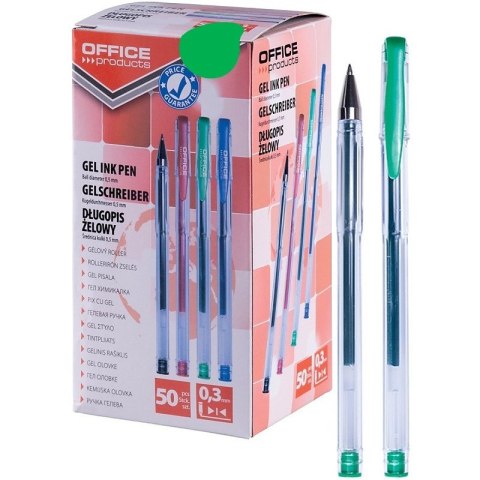 Długopisy żelowe Office Products Classic 0.5mm zielony Office Products Długopisy żelowe Office Products Classic 0.5mm zielony Office Products