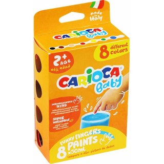 Farba do malowania palcami Carioca Baby 50ml x8 kolorów CARIOCA