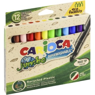 Flamastry Carioca Jumbo EcoFamily 12 kolorów CARIOCA