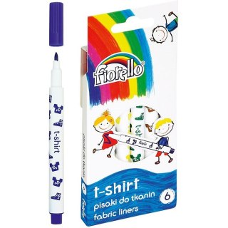 Flamastry do tkanin Fiorello T-shirt 6 kolorów FIORELLO